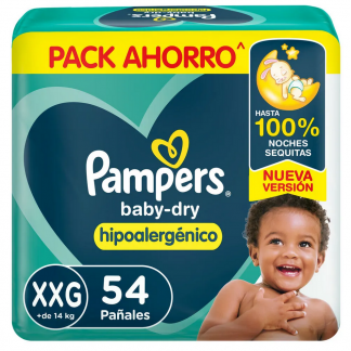 Pañales Pampers Baby DRY Hipoalergénico Talles (M - G - XG - XXG)