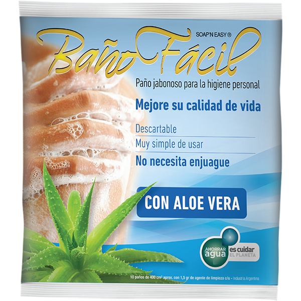 Baño Fácil Paño Jabonoso Para Higiene x10 Unidades