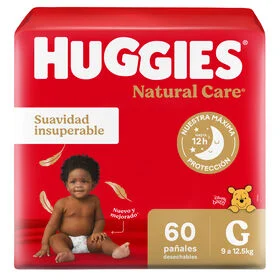 Pañales Huggies Natural Care Todos los talles (M - G - XG - XXG - XXXG)