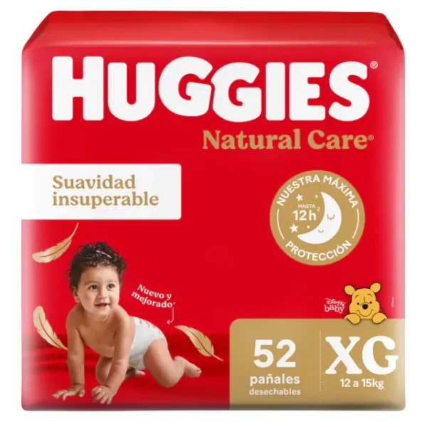 Pañales Huggies Natural Care Todos los talles (M - G - XG - XXG - XXXG)