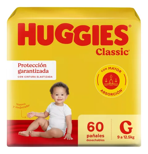 Pañales Huggies Classic Ahorra Pack  Talles( M - G - XG - XXG - XXXG )