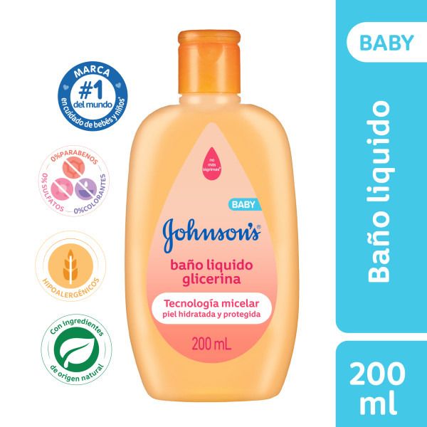 Baño Liquido Glicerina x 200ml Johnson's Baby