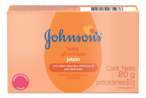 Jabón de tocador Johnson's Baby Glicerina 80g