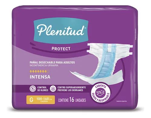 Pañales Plenitud Protec Adultos Talle M - XG x 16 unidades