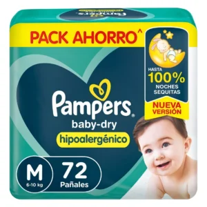 Pañales Pampers Baby DRY Hipoalergénico Talles (M - G - XG - XXG)