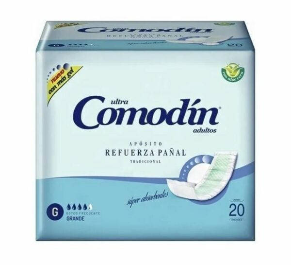 Comodín Refuerza Pañal Incontinencia Fuerte x 20 Unidades.