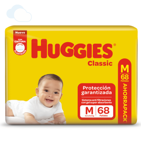 Pañales Huggies Classic Ahorra Pack  Talles( M - G - XG - XXG - XXXG )