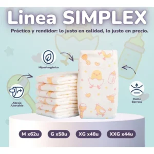 Pañales Descartables Bebé Hipoalergénicos Simplex
