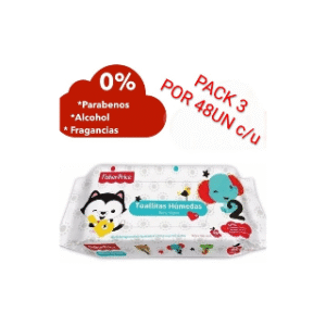 Toallitas Húmedas  Fisher-Price para Bebés  (PACK3 X 96 Y 48 UNIDADES)