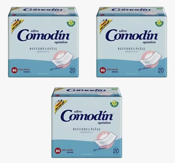 Comodín Refuerza Pañal Incontinencia Fuerte x 20 Unidades.